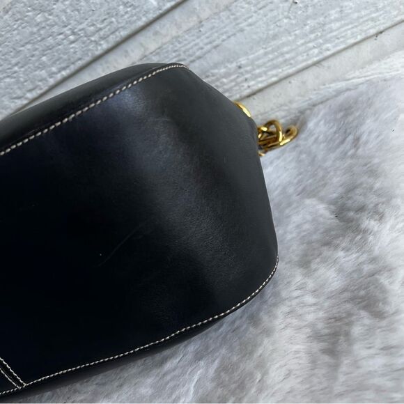 PRADA Black Leather Gold Hobo Baguette Re Edition Galleria Shoulder Bag - Picture 9 of 16